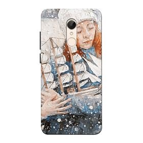 Zipax 8581 Xiaomi Redmi 5 Plus Kız Gemi Baskılı Uyumlu Silikon Kılıf