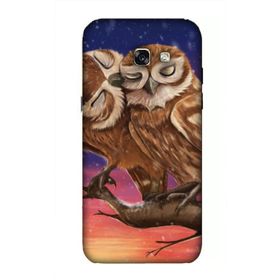 Zipax 8585 Samsung Galaxy A5 2017 Baykuş Sevgi Baskılı Uyumlu Silikon Kılıf