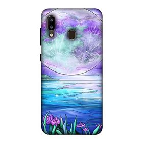 Zipax 8589 Samsung Galaxy A20 Renkli Dünya Baskılı Uyumlu Silikon Kılıf