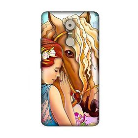 Zipax 8592 Lenovo K6 Note Lenova At ve Kız Baskılı Uyumlu Silikon Kılıf