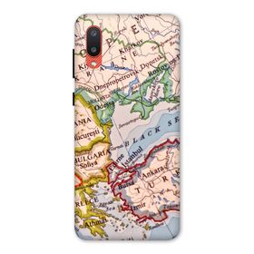 Zipax 8803 Samsung Galaxy A02 Dünya Harita Baskılı Uyumlu Silikon Kılıf