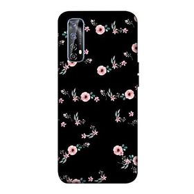Zipax 8868 Oppo Realme 7 Pembe Çiçek Baskılı Uyumlu Silikon Kılıf