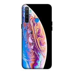 Zipax 8876 Oppo Realme 6 Renkli Dünya Baskılı Uyumlu Silikon Kılıf