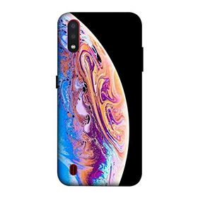 Zipax 8876 Samsung Galaxy A01 Renkli Dünya Baskılı Uyumlu Silikon Kılıf