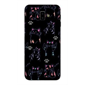 Zipax 8901 Samsung Galaxy J6 Plus Kedi Baskılı Uyumlu Silikon Kılıf