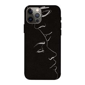 Zipax 8912 Apple iPhone 12 Pro Max Sevgili Baskılı Uyumlu Silikon Kılıf