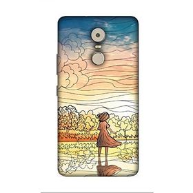 Zipax 8932 Lenovo K6 Note Lenova Günbatımı Baskılı Uyumlu Silikon Kılıf