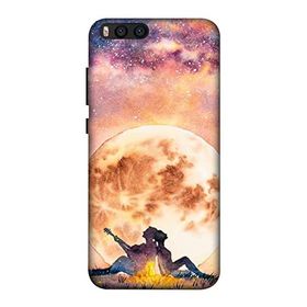 Zipax 8956 Xiaomi Mi Note 3 Ay ve Gitarcı Baskılı Uyumlu Silikon Kılıf