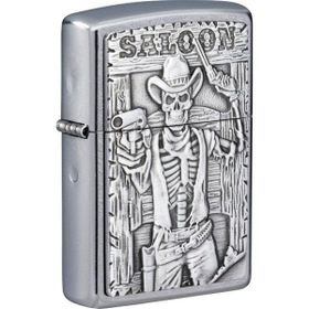 Zippo 207 Saloon Skull Emblem Çakmak