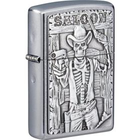 Zippo 207 Saloon Skull Emblem Çakmak