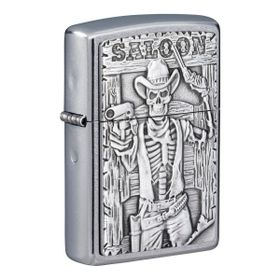 Zippo 207 Saloon Skull Emblem Çakmak