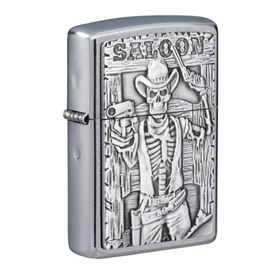 Zippo 207 Saloon Skull Emblem Çakmak