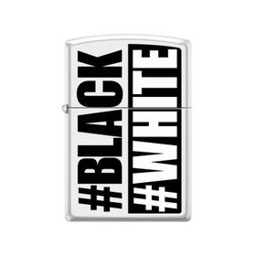 Zippo 214-055400 Black White Çakmak