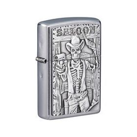 Zippo 49298-083535 Saloon Skull Emblem Design Çakmak