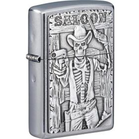 Zippo 49298-083535 Saloon Skull Emblem Design Çakmak