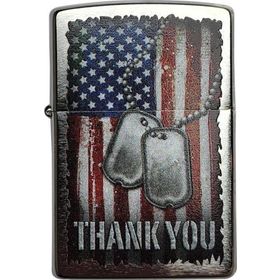 Zippo 56161 American Flag Thank You Design Çakmak