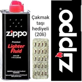 Zippo Benzini 125Ml + Çakmak Taşı 20'Li Çakmak