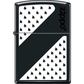 Zippo Black And White Design Çakmak