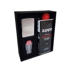 Zippo DU10 Polish Parlak Gri Benzin Taş Çakmak