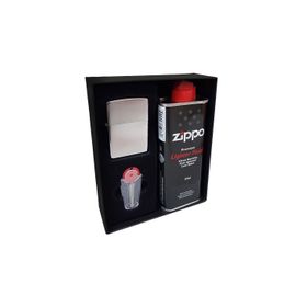 Zippo DU10 Polish Parlak Gri Benzin Taş Çakmak