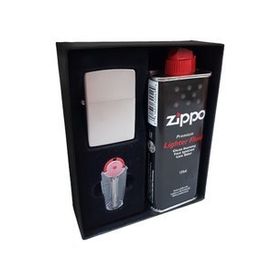 Zippo DU10MAT Satin Mat Gri Kutu Benzin Taş Çakmak