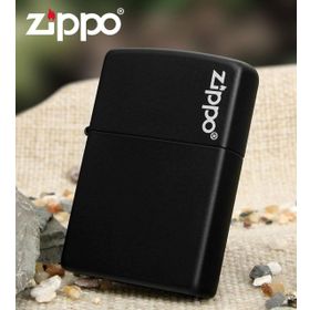 Zippo Orijinal Black Matte Logolu 218ZL Çakmak