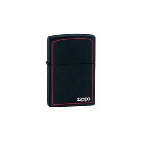 Zippo Siyah Üzeri Kırmızı Benzinli Çakmak