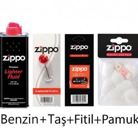 Zippo Taş Fitil Pamuk Keçe Seti 31414 ZPKPMLRNLR Benzin Çakmak