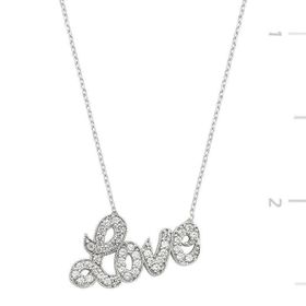 Zirkon Taşlı Love Kolye
