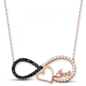 Zirkon Taşlı Love Kolye