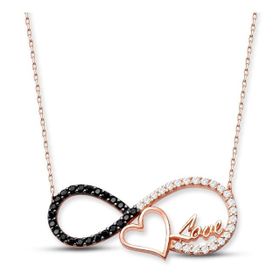 Zirkon Taşlı Love Kolye