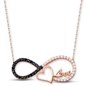 Zirkon Taşlı Love Kolye