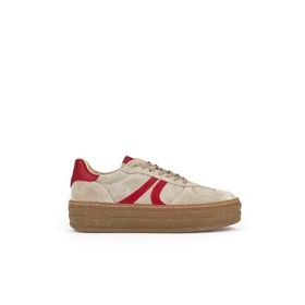 Ziya 1431000Z6640 Hakiki Deri Bej Kadın Sneaker
