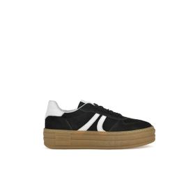 Ziya 1431000Z6640 Hakiki Deri Siyah Kadın Sneaker