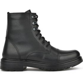 Ziya 1431040ZK1800 Siyah Erkek Hakiki Deri Bot