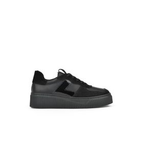 Ziya 143359Z465 Hakiki Deri Siyah Kadın Sneaker