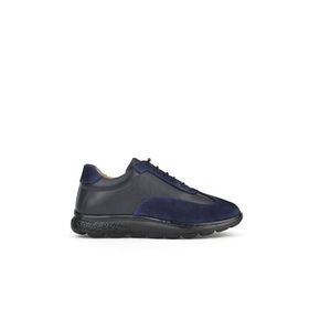 Ziya 143992ZN2003 Lacivert Hakiki Deri Kadın Sneaker Ayakkabı