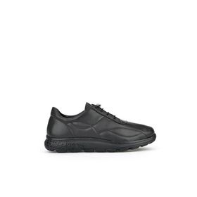 Ziya 143992ZN2004 Siyah Hakiki Deri Kadın Sneaker Ayakkabı
