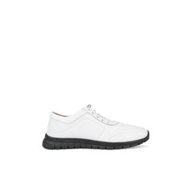 Ziya 143992ZSP200 Hakiki Deri Beyaz Kadın Sneaker