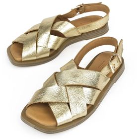 Ziya 1511033Z25014 Gold Hakiki Deri Kadın Sandalet