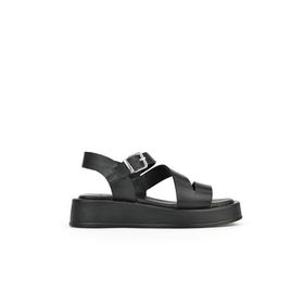 Ziya 1511033Z442005 Siyah Hakiki Deri Kadın Sandalet