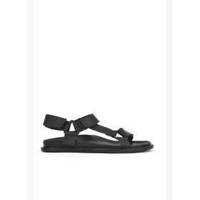 Ziya 1511052Z5351 Siyah Erkek Hakiki Deri Konfor Sandalet