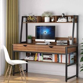 Zizuva 120x140x60 CM Kitaplıklı Çalışma Masası