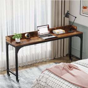 Zizuva 180x40x90 cm Çok Amaçlı Ceviz Tekerlekli Masa