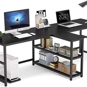 Zizuva 230x75x55 cm 2 Kişilik Siyah Çalışma Masası