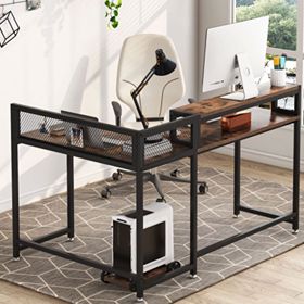 Zizuva 50x95 CM Ceviz L Çalışma Masası