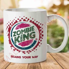 Zombie King Fast Food Baskılı Kupa