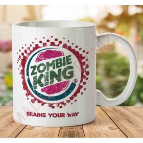 Zombie King Fast Food Baskılı Kupa