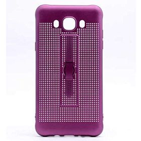 Zore 4273 Galaxy J7 Jaguar Standlı Mürdüm Silikon Cep Telefonu Kılıf