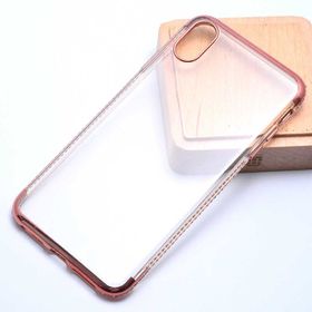 Zore 5F15-6847 Apple Iphone Xs Max 6.5 Tek Sıra Taşlı Silikon Cep Telefonu Kılıf